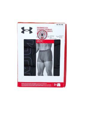 Under Armour Mens 4XL Performance Tech Boxerjock 3-Pack Breathable Mesh Fly